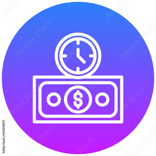 Time Based Payment Vector Icon