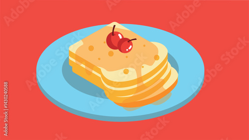 A delicious breakfast scene featuring a plate stacked with fluffy pancakes, topped with syrup and fresh fruits, capturing the warmth and comfort of a morning meal