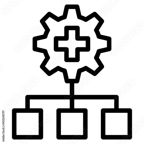 Healthcare system icon in vector illustration