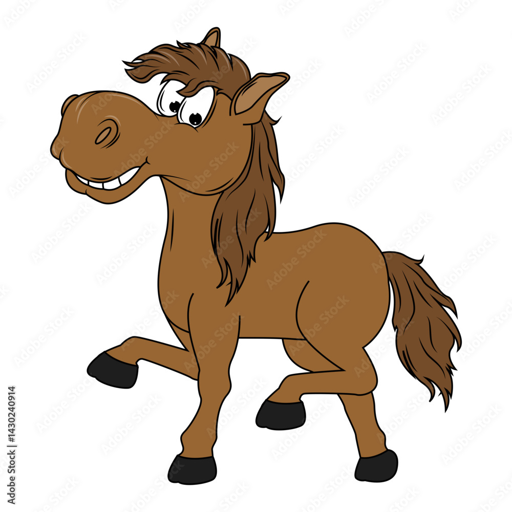 Cute Horse Animal Cartoon Illustration Cute Horse Animal Cartoon Illustration