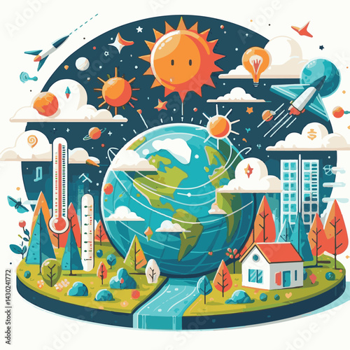 meteorology, weather, climate, earth, background, cloud, world, nature, forecast, environment, temperature, vector, season, day, illustration, meteorological, march, sun, poster, rain, world meteorolo