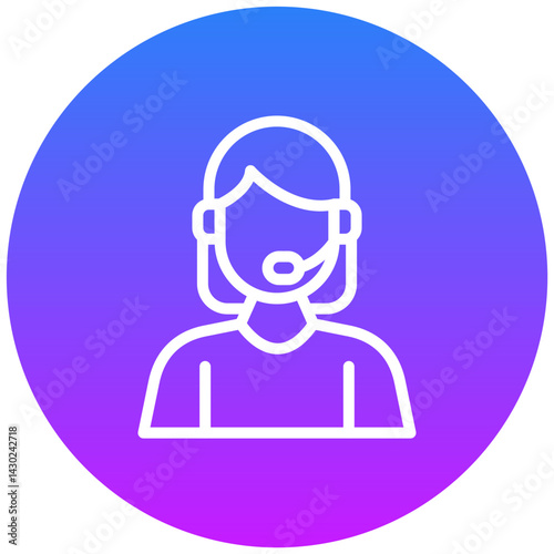 Tech Support Agent Female Icon