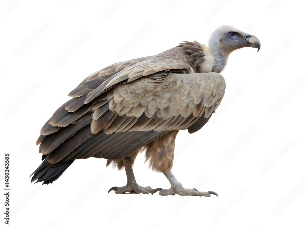 The vulture isolated on white background The vulture isolated on white background