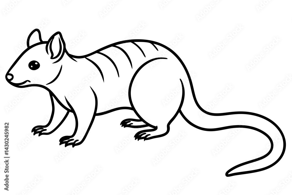 Obraz premium Quoll Outline Vector
