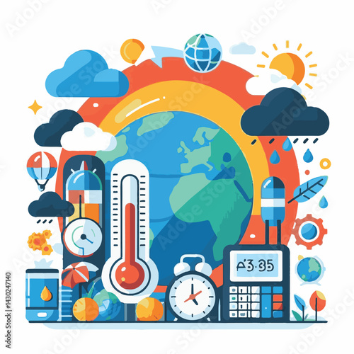 meteorology, weather, climate, earth, background, cloud, world, nature, forecast, environment, temperature, vector, season, day, illustration, meteorological, march, sun, poster, rain, world meteorolo