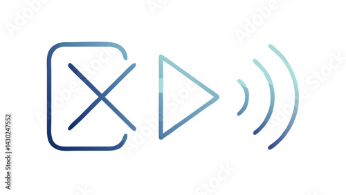 Individual Network and Connectivity Icons Representing Digital Communication Internet Infrastructure
