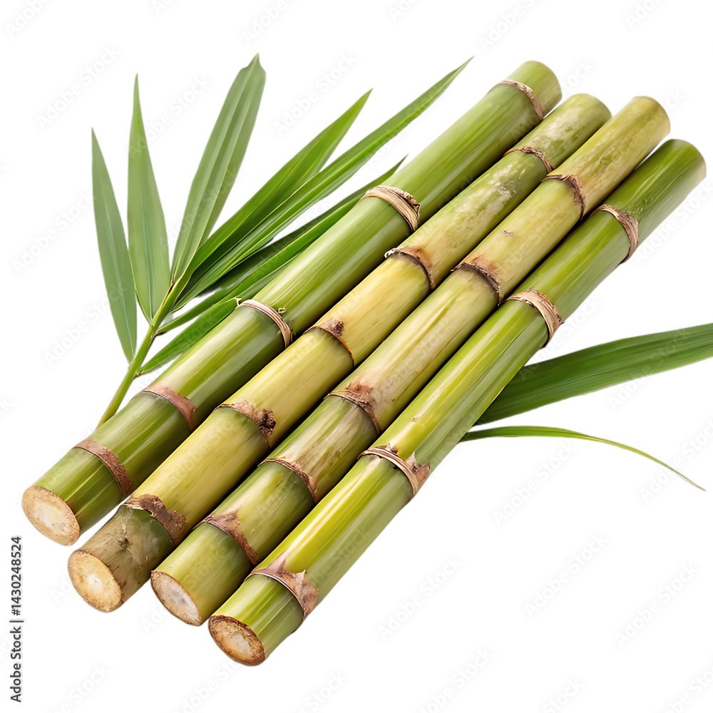 Fototapeta premium green bamboo leaves isolated on transparent background