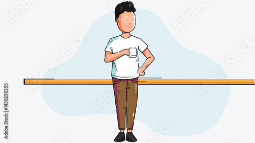 Cute cartoon style characters with expressive faces and colorful outfits