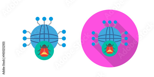 Global Malware Vector Icon