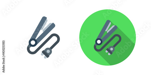 Hair iron Vector Icon