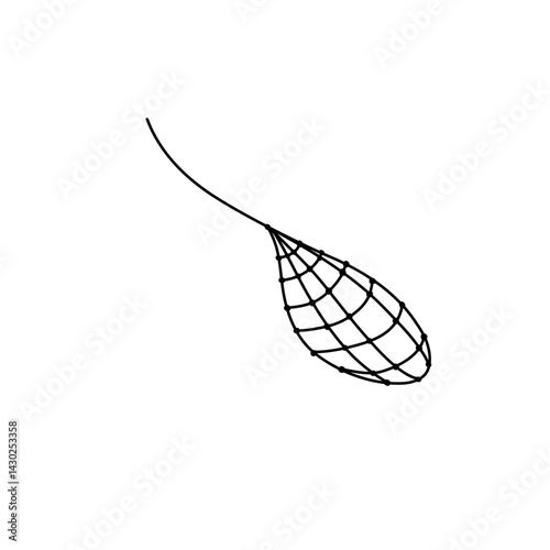 Hand drawn fish net
