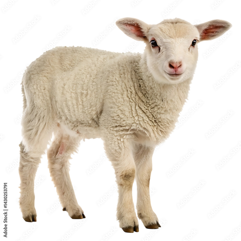 Fototapeta premium sheep and lamb isolated on transparent background