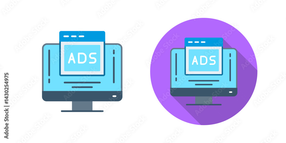 Digital Advertising Vector Icon Digital Advertising Vector Icon