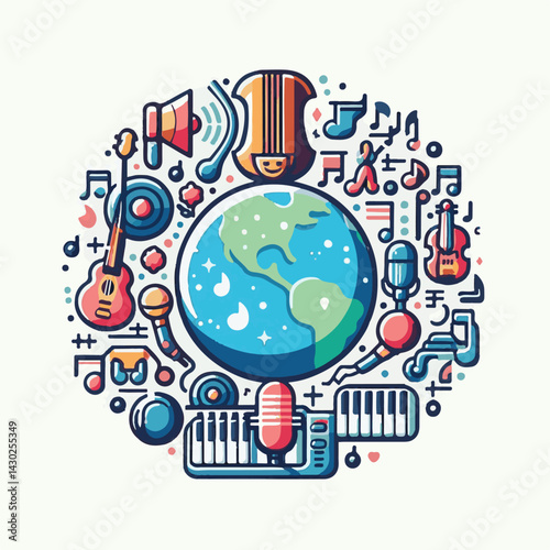 banner, music, illustration, musical, background, poster, happy, graphic, design, music day, entertainment, event, element, international, creative, concept, world music day, greeting, vector, symbol,