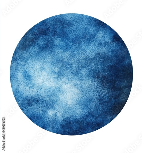 Watercolor Circle Planet Illustration