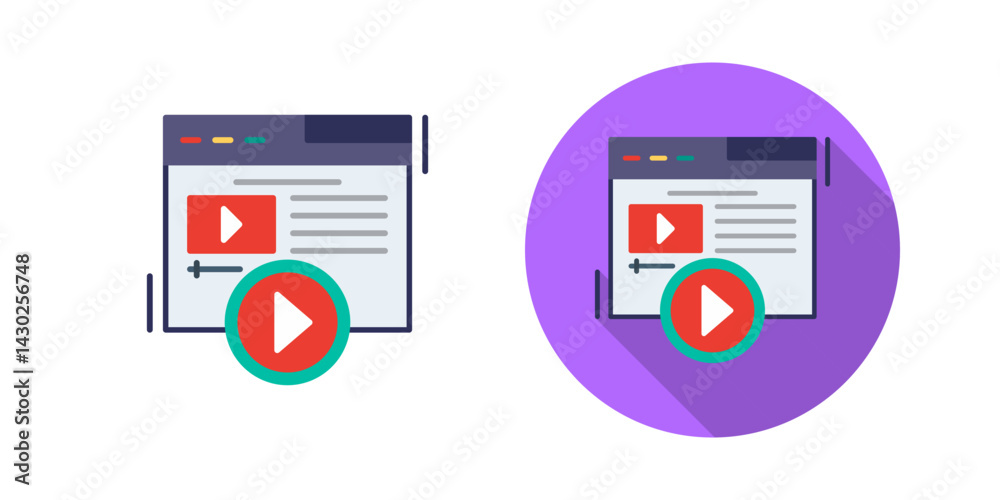 Video Content Vector Icon Video Content Vector Icon