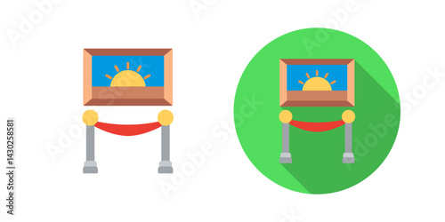 Painting Exhibit Vector Icon