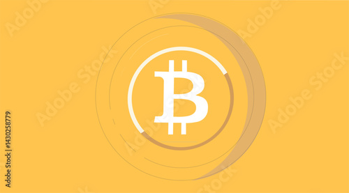 A gold Bitcoin coin featuring the iconic Bitcoin logo embossed on its surface. The coin is shiny and reflective