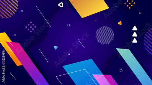 Gradient Blue and Yellow Abstrack Background