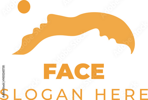 Deep Thought – Human Silhouette in Warm Apricot