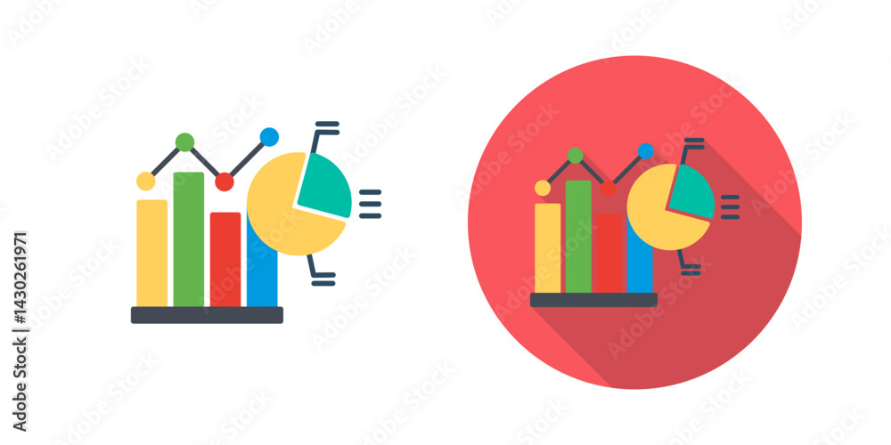 Obraz premium Bar Chart Vector Icon