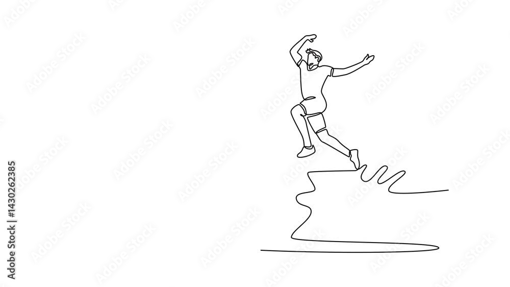 Personal goals concept. Single line draw design. Full length animation illustration. High quality 4k footage Personal goals concept. Single line draw design. Full length animation illustration. High quality 4k footage