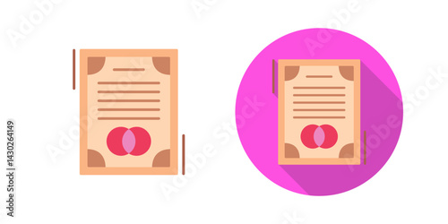 Wedding Contract Vector Icon