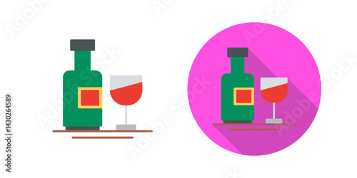 Wine Bottle Vector Icon