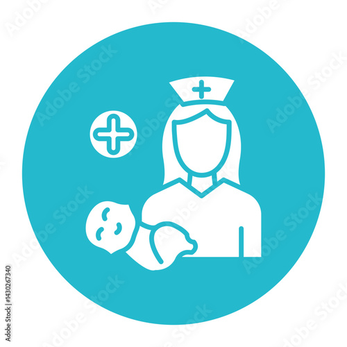 Delivery Nurse Midwife Icon