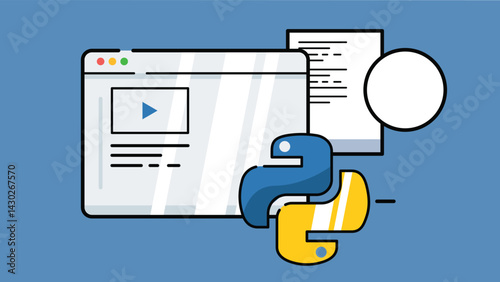 A design illustrating programming and coding concepts for web development