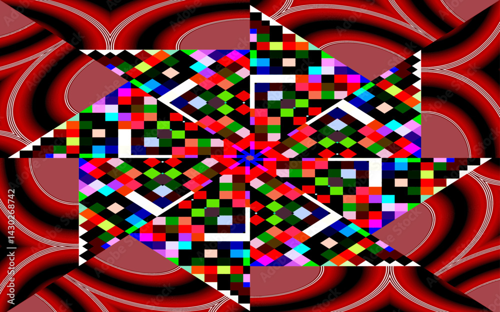 Fototapeta premium abstract colorful background with geometric pattern