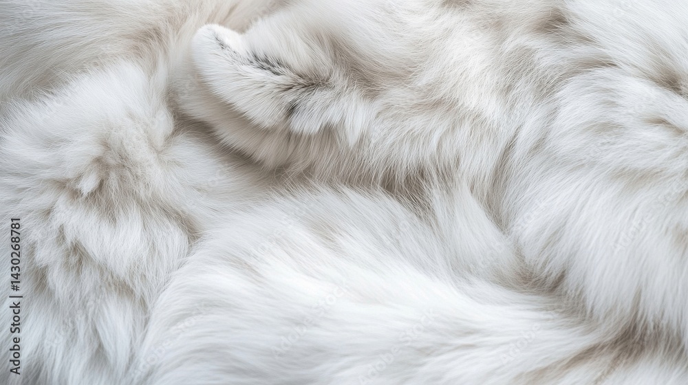 Obraz premium fluffy white fur texture background