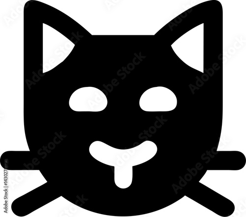 cat vector icon on white 