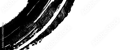 Vector new style abstract brushstroke black ink stroke texture.