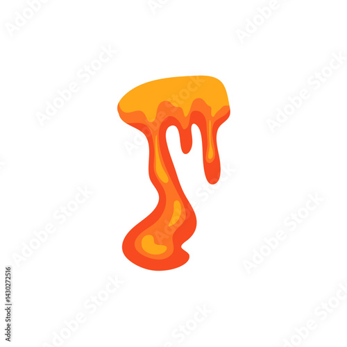 Hot magma volcano illustration 