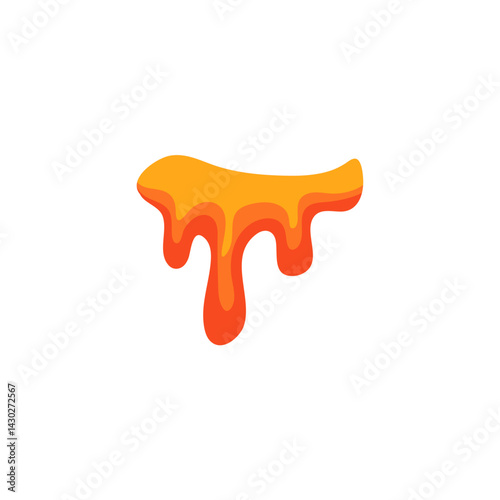 Hot magma volcano illustration 