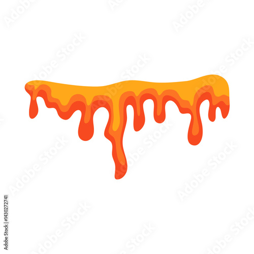Hot magma volcano illustration 