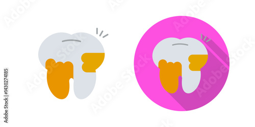Toothache And Plaque Vector Icon