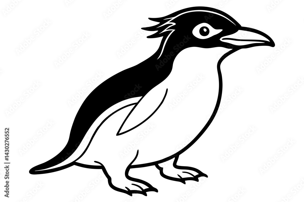 Obraz premium Rockhopper Line Art