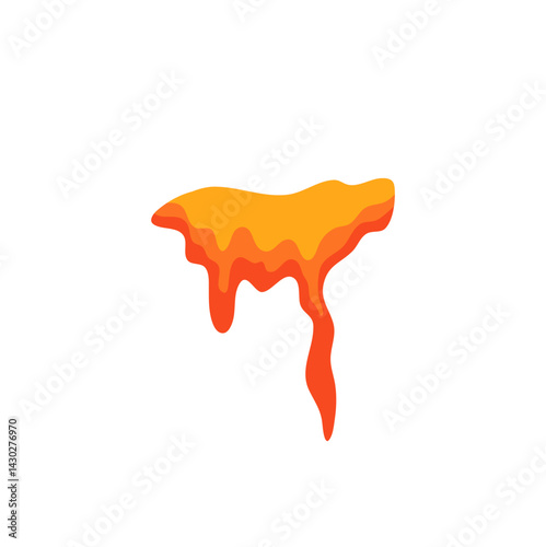 Hot magma volcano illustration 