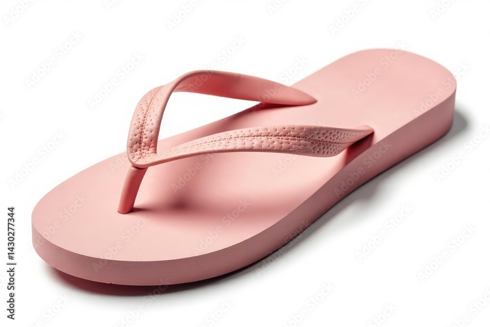 A single flip-flop isolated on white background , rubber, minimalist A single flip-flop isolated on white background , rubber, minimalist