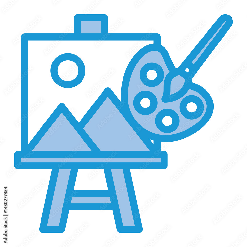 Obraz premium graphic design line blue fill