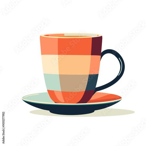 Coffee cup isolated on a white background. Vector illustration.
