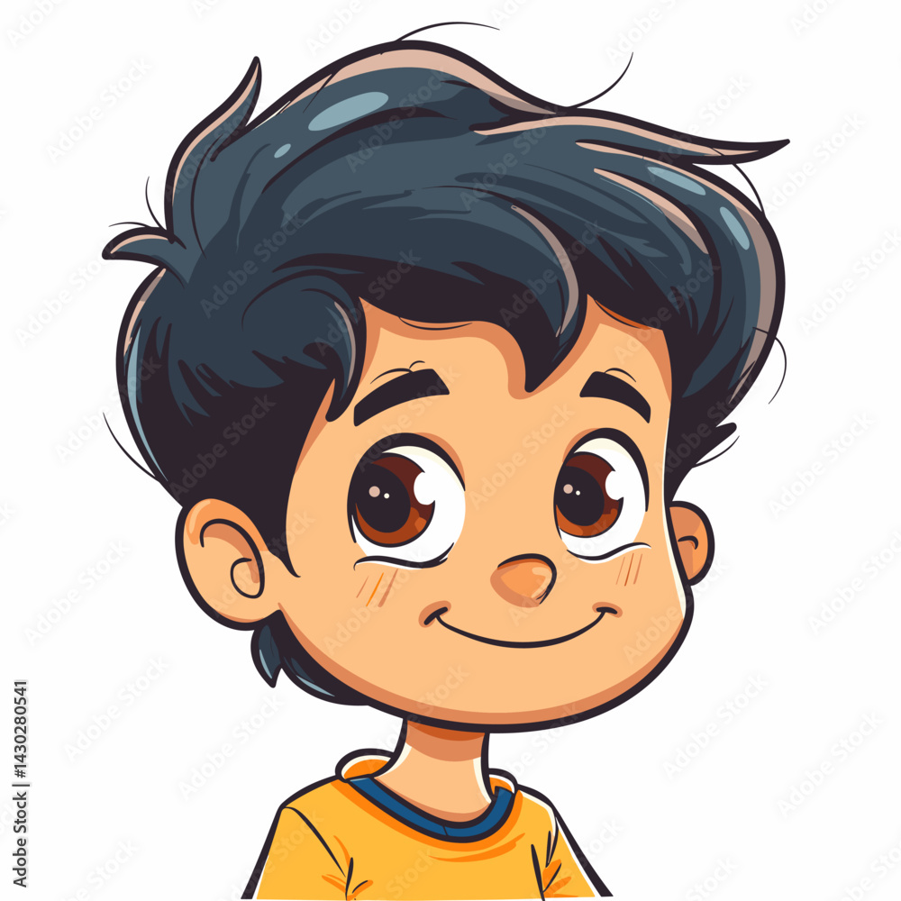 Vector illustration of a cute little boy. Vector illustration of a cute little boy.