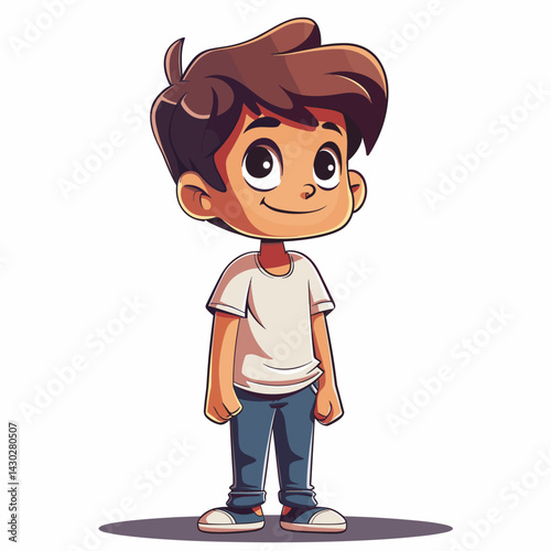 cartoon boy with a big smile
