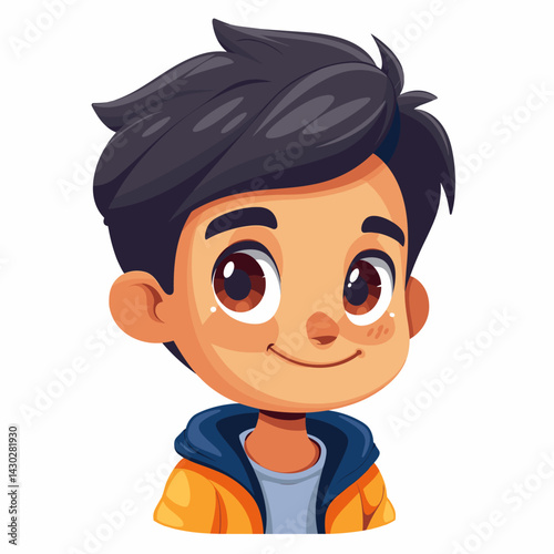cute little boy cartoon vector illustration graphic design