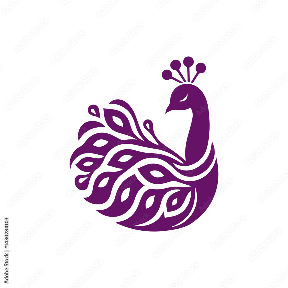 Fototapeta premium Peacock elegant logo