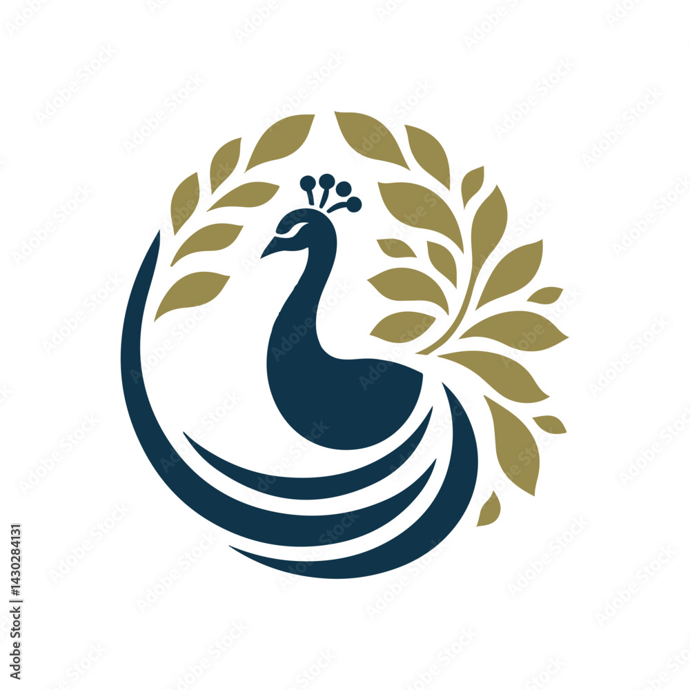 Obraz premium Peacock elegant logo