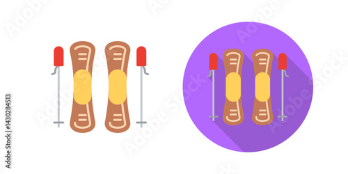 Ski Vector Icon
