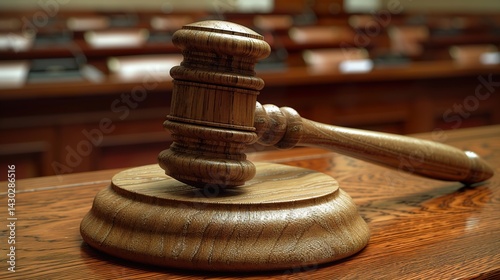 Judge gavel hammer in court courtroom for crime judgement legislation and judicial decision, 